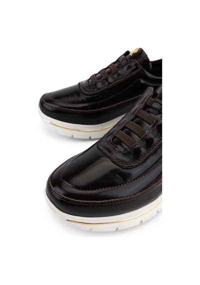 Tamer Tanca Kadın Hakiki Deri Kahverengi Rugan Sneakers & Spor Ayakkabı 298 3215 Bn Ayk Y26 Kahve Krsk Rgn