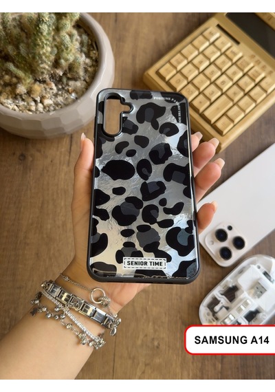 Samsung Galaxy A14 Uyumlu Lüks Leopar Desenli Silikon Telefon Kılıfı Desen5