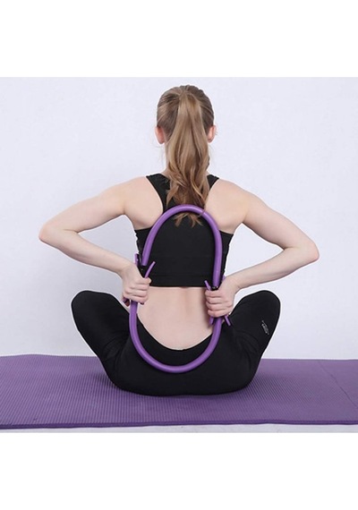 Büro Ev Ofis Spor Egzersizi İçin Esnek Pilates Çemberi Gri