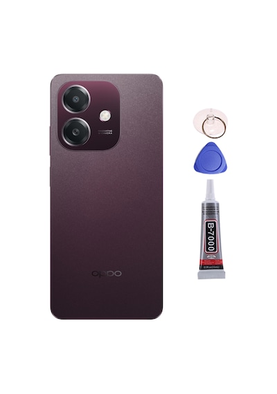 Oppo A60 Mor Arka Kapak Batarya Kapağı Pil Kapağı Yapışkan Ve Sökme Aparatıyla Beraber Full Set Mor