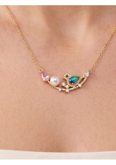 Kuş İnci Taş Pembe Taş Detaylı Kadın Çelik Kolye,hediye,özel Gün,sevgililer Günü , Anneler Günü, Zirkon Taş ,gold Renk, Zarif,minimalist Kuş İnci Taş Pembe Taş Detaylı Kadın Çelik Kolye,hediye,özel Gün,sevgililer Günü , Anneler Günü, Zirkon Taş ,gold Renk, Zarif,minimalist