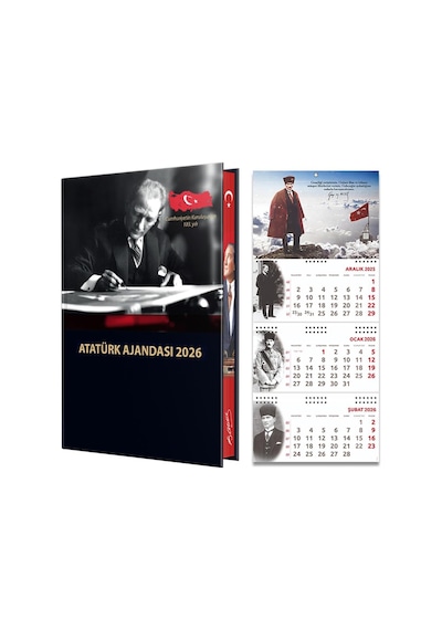 2026 Atatürk Ciltli Ajanda Ve Atatürk Gemici Takvim - Sakarya Çok Renkli