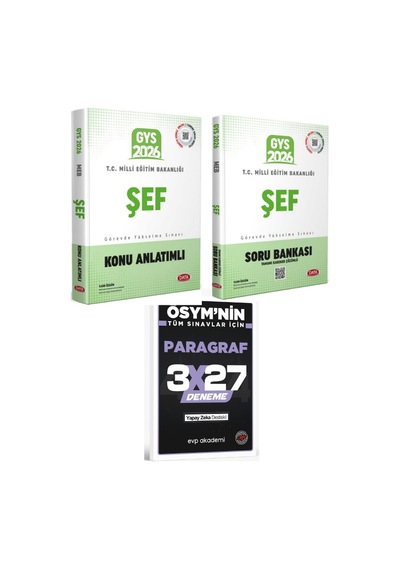 Data 2026 Gys Milli Eğitim Bakanlığı Şef Konu+ Soru +evp Akademi Paragraf