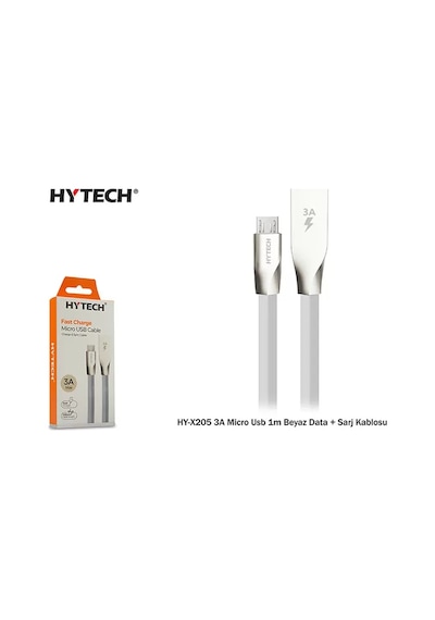 Hytech Hyx205 3a Micro Usb 1m Data + Sarj Kablosu,beyaz