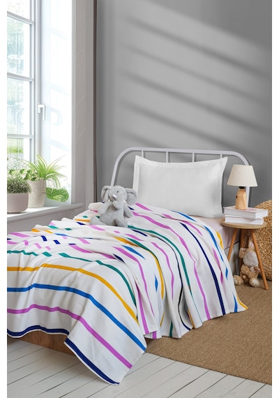 Doğal Pike Baskılı Kids 140x230cm Funny Sarı-lila Sarı-lila