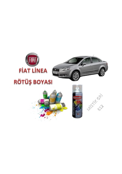 Fiat Linea Rötuş Boyası Boya Kodu 612 Mistik Gri Sprey Boya 400Ml (520384868)