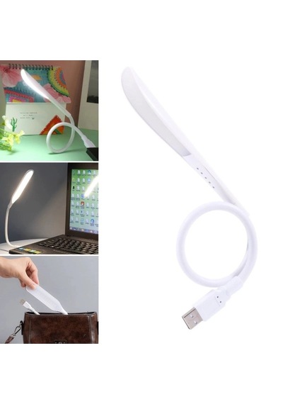 Kompakt Usb Beyaz 14 Ledli 3 Kademeli Dokunmatik Okuma Lambası Çok Renkli