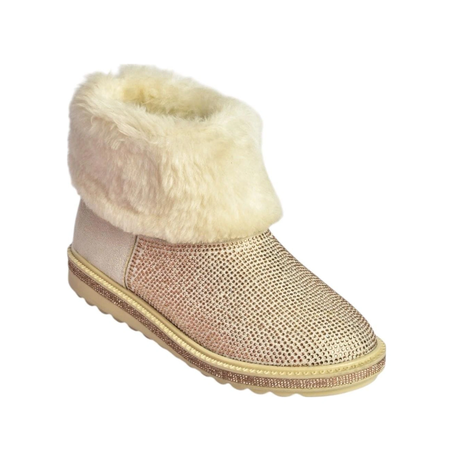Fox Shoes V250014702 Bej Süet Tüylü Kadın Bot Bej-süet
