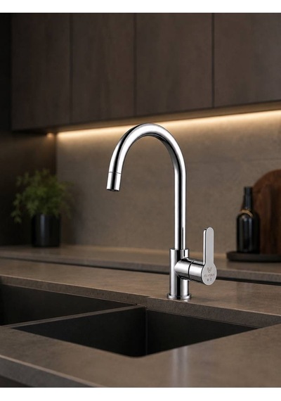 Elvora Silver Lüks Mutfak Evye Bataryası Gümüş Krom