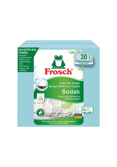 Frosch Sodalı Bulaşık Tableti 30 Tablet 540 G 3 Adet