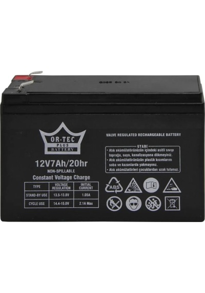 Ortec Akülü Çocuk Arabası Aküsü 12v 7a Pil Akü