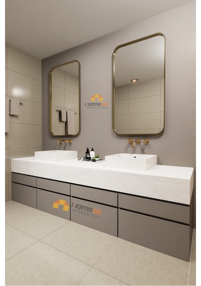 Soft Taş Rengi Yapışkanlı Kaplama Folyo 120 Cm Mobilya, Duvar, Kapı, Mutfak İçin Sm936 - Sm936 120 X 300 Cm