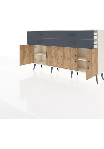 Arges Konsol 2 Raflı 4 Çekmeceli 8 Kapaklı 176x30x99 Aytaşı-çam/a Aytaşı-çam/antrasit Arges Konsol 2 Raflı 4 Çekmeceli 8 Kapaklı 176x30x99 Aytaşı-çam/a Aytaşı-çam/antrasit