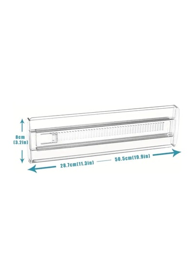 4 Adet Ayarlanabilir Yapışkansız Kilitlenebilir Şeffaf Çekmece Bölücü Plastik Organizer Düzenleyici Diğer