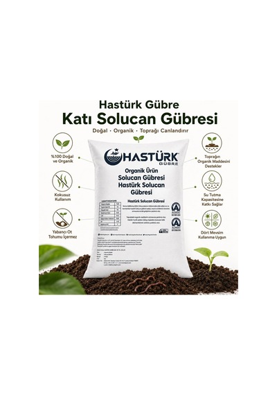 Ayrex Hastürk Gübre Organik Solucan Gübresi 1 Kg 0,250