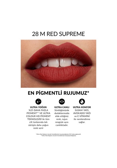 Ultra Mat Marvellous Mocha, Red Supreme Ve Pure Pink Üçlü Ruj Paketi Çok Renkli - 883804019 Diğer