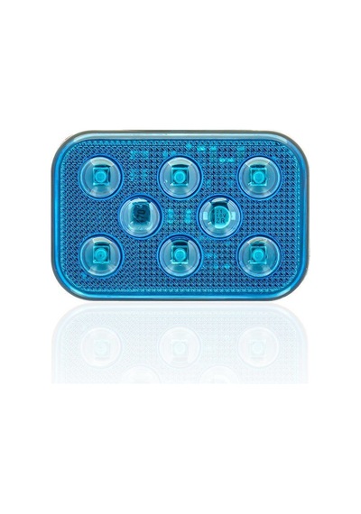 Sanel 12V Üniversal Kare 6 Led Dış Makan Uyumlu Mavi SBD12B6
