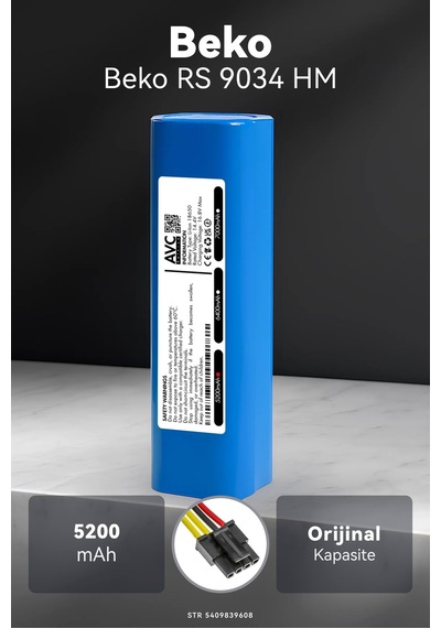 Beko Uyumlu Rs 9034 Hm 5200mah Robot Süpürge Bataryası K.k
