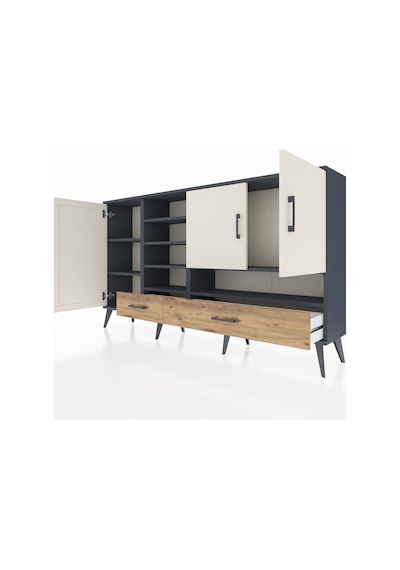 Arges Konsol 8 Raflı 2 Çekmeceli 3 Kapaklı 176x30x99 Antrasit-aytaşı/çam Aytası/atlas Çam - Antrasıt Arges Konsol 8 Raflı 2 Çekmeceli 3 Kapaklı 176x30x99 Antrasit-aytaşı/çam Aytası/atlas Çam - Antrasıt