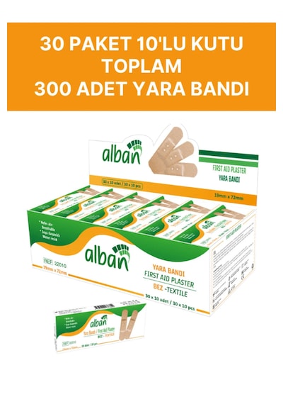 Alban Bez Yara Bandı 30 Paket X 10 Lu Toplam 300 Adet İlk Y