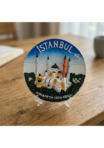 Ayasofya Kabartmalı Dekoratif Tabak Masa Ve Duvar Dekoru 15 Cm