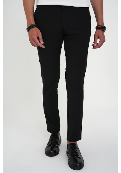 Efor Comfort Fit Esnek Pamuk Spor Siyah Pantolon P 1190 Siyah