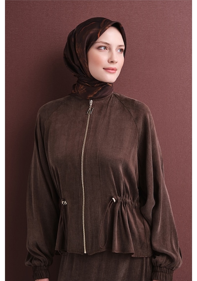 Armine Sura İpek Eşarp 2026-2027 - Sonbahar Kış-asm9602 Acı Kahve