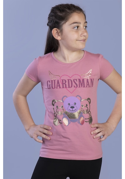 Toontoy Kids Toontoy Kız Çocuk Baskılı Tişört Gülkurusu