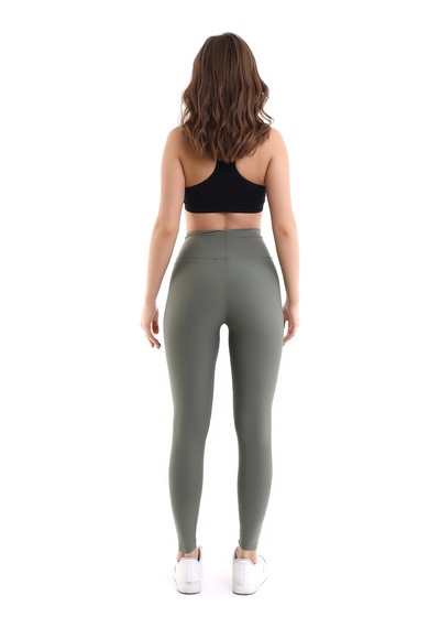 Winmoda34 Kadın Korse Tayt Push Up Yüksek Bel Geniş Kemer Yeşil