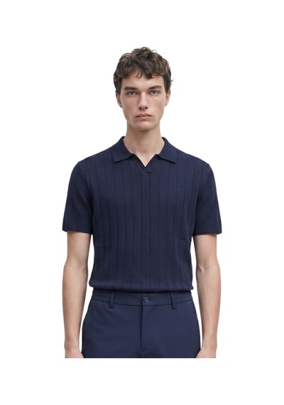 Anthony Jackson Premium Erkek Triko Polo Yaka T-shirt Ravello Lacivert