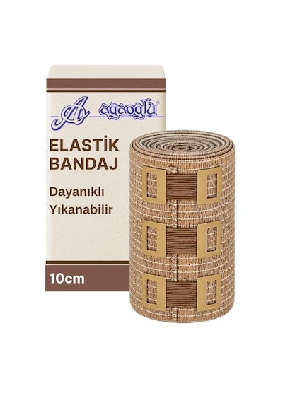 Elastik Bandaj 10cm, 4 Klipsli 4,5 Metreye Kadar Uzar, Spor Ve Günlük Kullanım