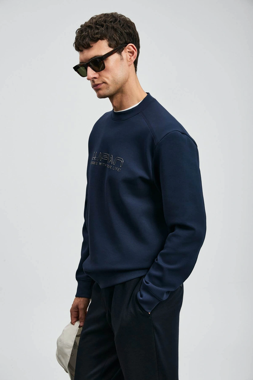 Lufian Lacivert Erkek Sweatshirt 112030171 Lacivert