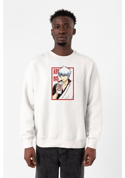 Gintama Anime Gintoki Fruit Juice Beyaz Erkek 2ip Sweatshirt Beyaz