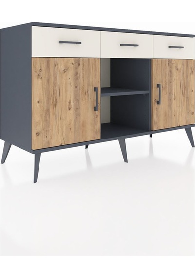 Hyperion Konsol 3 Raflı 3 Çekmeceli 3 Kapaklı 132x44x83 Antrasit-çam/aytaşı Çam/aytaşı Hyperion Konsol 3 Raflı 3 Çekmeceli 3 Kapaklı 132x44x83 Antrasit-çam/aytaşı Çam/aytaşı