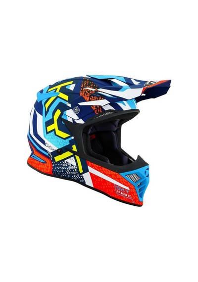 Kyt Skyhawk Kask Hyperflow Matt Lıght Blue / Red Çok Renkli