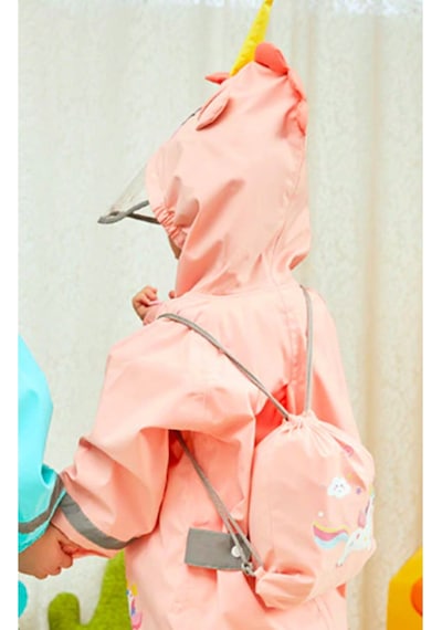 Unicorn Somon Pembe 3d Su Gecirmez Yağmurluk 001