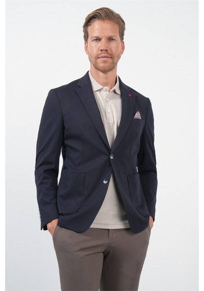 İmza Lacivert 6 Drop Slim Fit Pamuklu Ceket 1002260126
