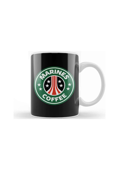 Aliens Marines Coffee Starbucks Kupa Bardak Porselen Karışık