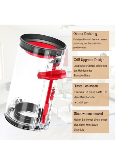 Dyson V11 V15 Sv14 Sv15 Sv22 Elektrikli Süpürge İçin Yedek Parça Toz Haznesi, Yedek Kap Parça No. 970050-01 Ve Par Genel