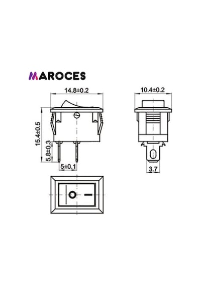 Anahtar Mini On-Off Siyah Işıksız 2 Pin Ic-125B 1 Adet