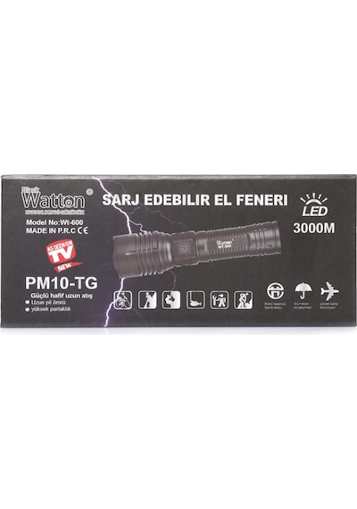 3000 Lümen Güçlü El Feneri Wt-600