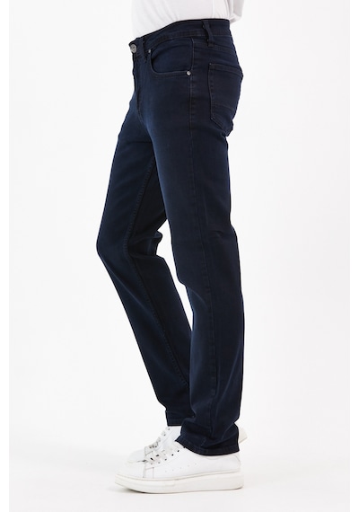 Digital Jeans Normalkesim Fermuarlı Genişpaça Yüksekbel Ba Lacivert Açık Gri