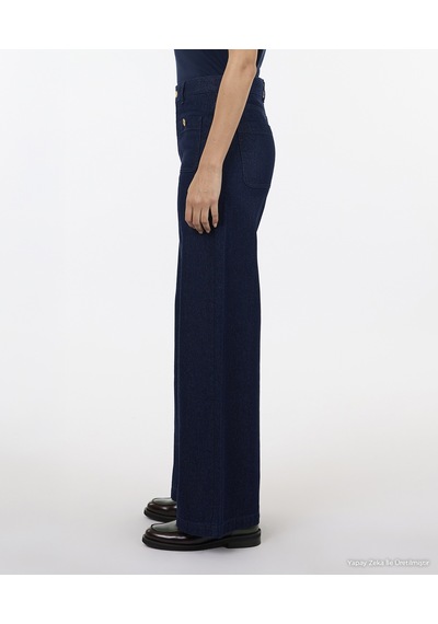Yargıcı Geniş Düşük Bel Pantolon 26kkpn3066x 515 Mavi