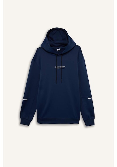 Defacto Defactofit Standart Fit Kapüşonlu Sporcu Sweatshirt D3736ax25wnnv248 Lacivert
