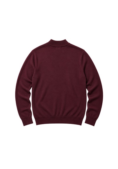 Battalmoda Erkek Büyük Beden Bordo Yarım Balıkçı Pamuklu Kazak 3xl-4xl-5xl-6xl