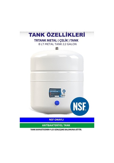 Aqua Bella 8 Lt Su Arıtma Cihazı Çelik Tank Nsf Sertifikalı