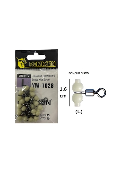 Remixon Ym-1026 L Beden Boncuklu Bilyeli Barikat Fırdöndü 10 Adet