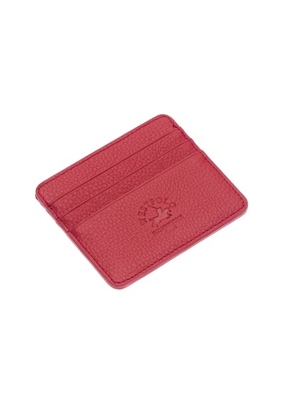 Westpolo Unisex Süper Slim Para Bölmeli Hakiki Deri İnce Kartlık Cüzdan 6 Bölmeli Gülkurusu