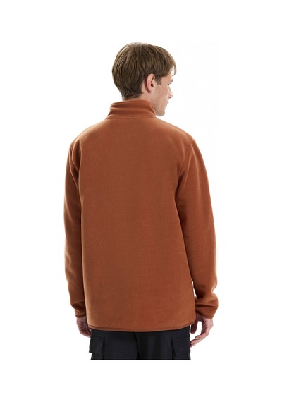 Jeep Kiremit Erkek Dik Relaxed Düz Polar Sweatshırt C4wm-swt4201