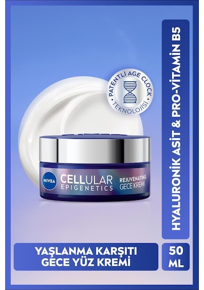 Nıvea Epigenetics Rejuvenating Yaşlanma Karşıtı Gece Yüz Bakım Kremi 50ml